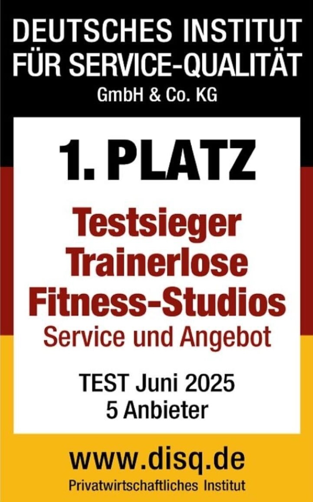 GET FIT — Test Sieger 2026 · 1. Platz